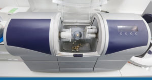 The CEREC in-office milling machine.